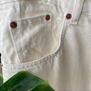 Long 5-pocket skirt in washed denim!